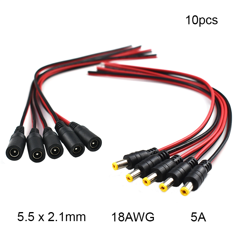 Ambient Light Strip Tv - 18 AWG 10 قطعة 5.5x2.1 ملليمتر