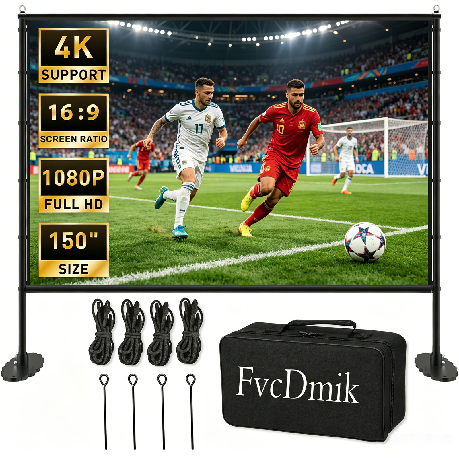 Home Cinema Events - شاشة عرض بروجكتور 150 بوصة مع