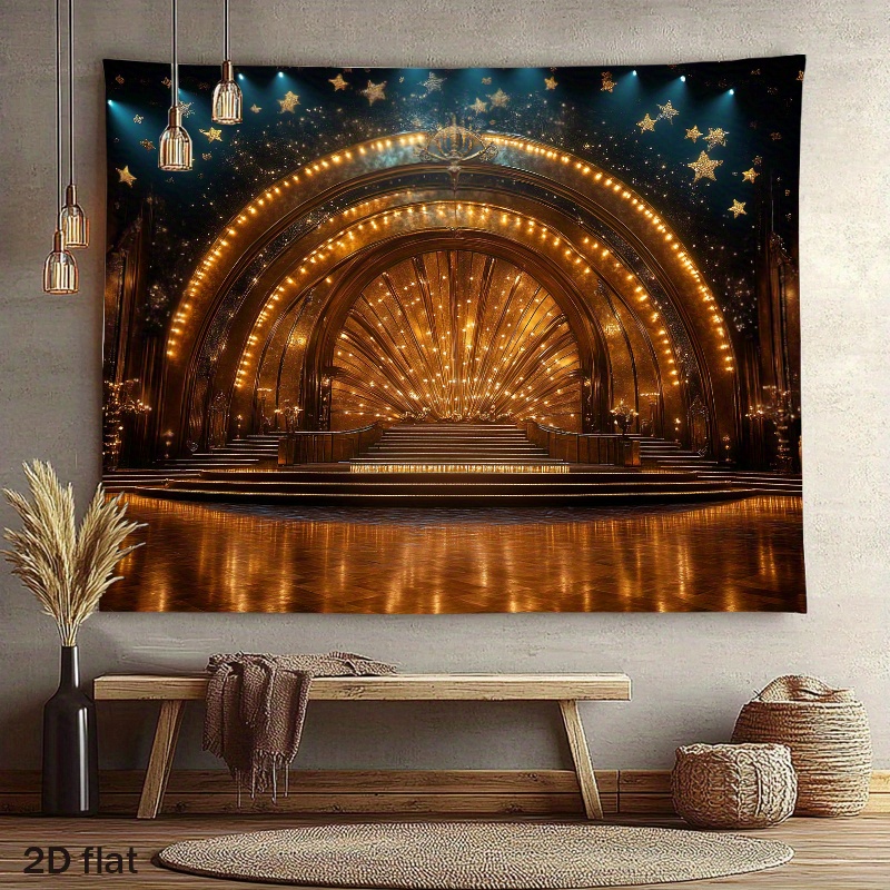 Home Cinema Events - أضواء قوس المسرح الذهبية الفاخرة مع