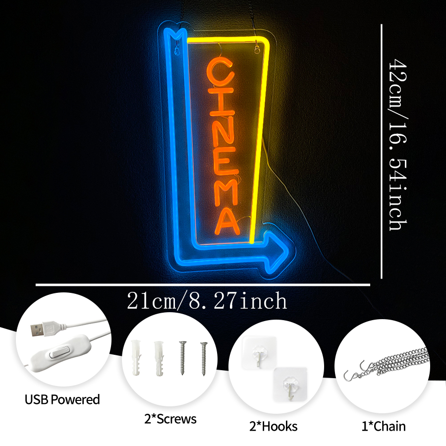 لافتة نيون LED على شكل سهم سين - مراجعة Home.Cinema Orange وسعره
