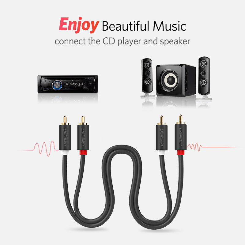 UGREEN 2RCA إلى 2 RCA الذكور إ - مراجعة Home Cinema Dvd وسعره