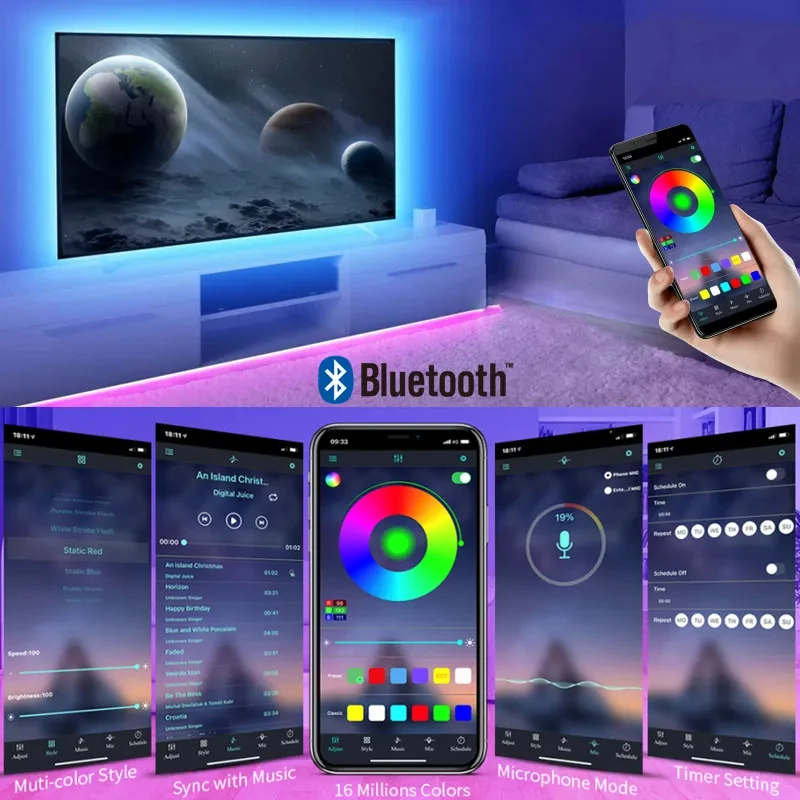 USB Led قطاع أضواء تيار مستمر  - مراجعة Ambient Light Strip Tv وسعره