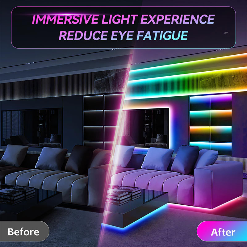 شريط إضاءة LED RGB بتقنية USB  - مراجعة Ambient Light Strip Tv وسعره