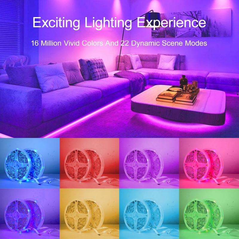 أشرطة إضاءة LED ذكية متعددة ال - مراجعة Ambient Light Strip Tv وسعره