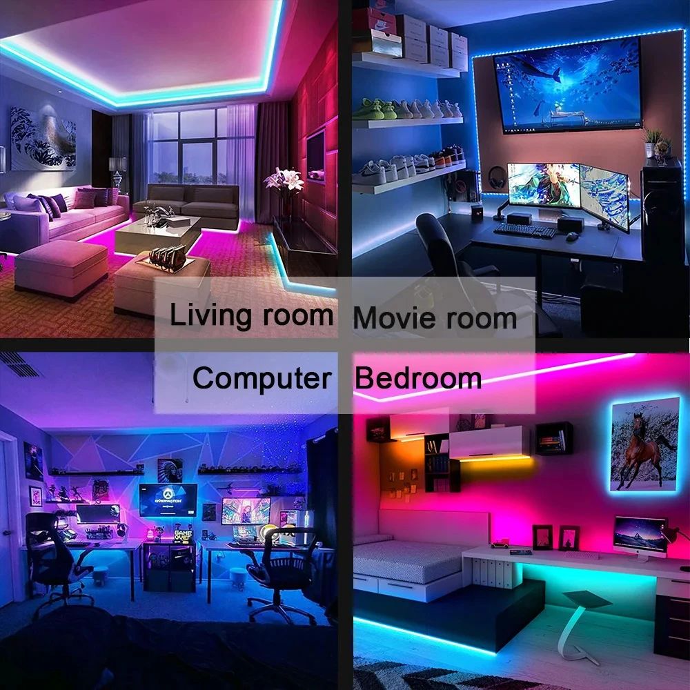 شريط إضاءة LED RGB مع تحكم عبر - مراجعة Ambient Light Strip Tv وسعره
