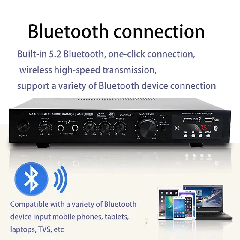 AV-369BT بلوتوث 5.1 مكبر صوت A - مراجعة Home Cinema Sound System وسعره